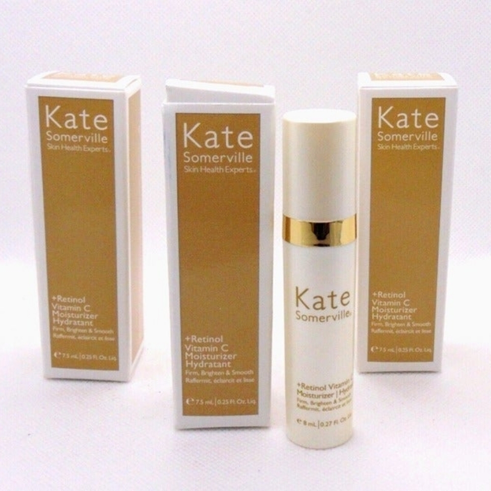 Kate Somerville Retinol Vitamin C Bottle - Gold and White